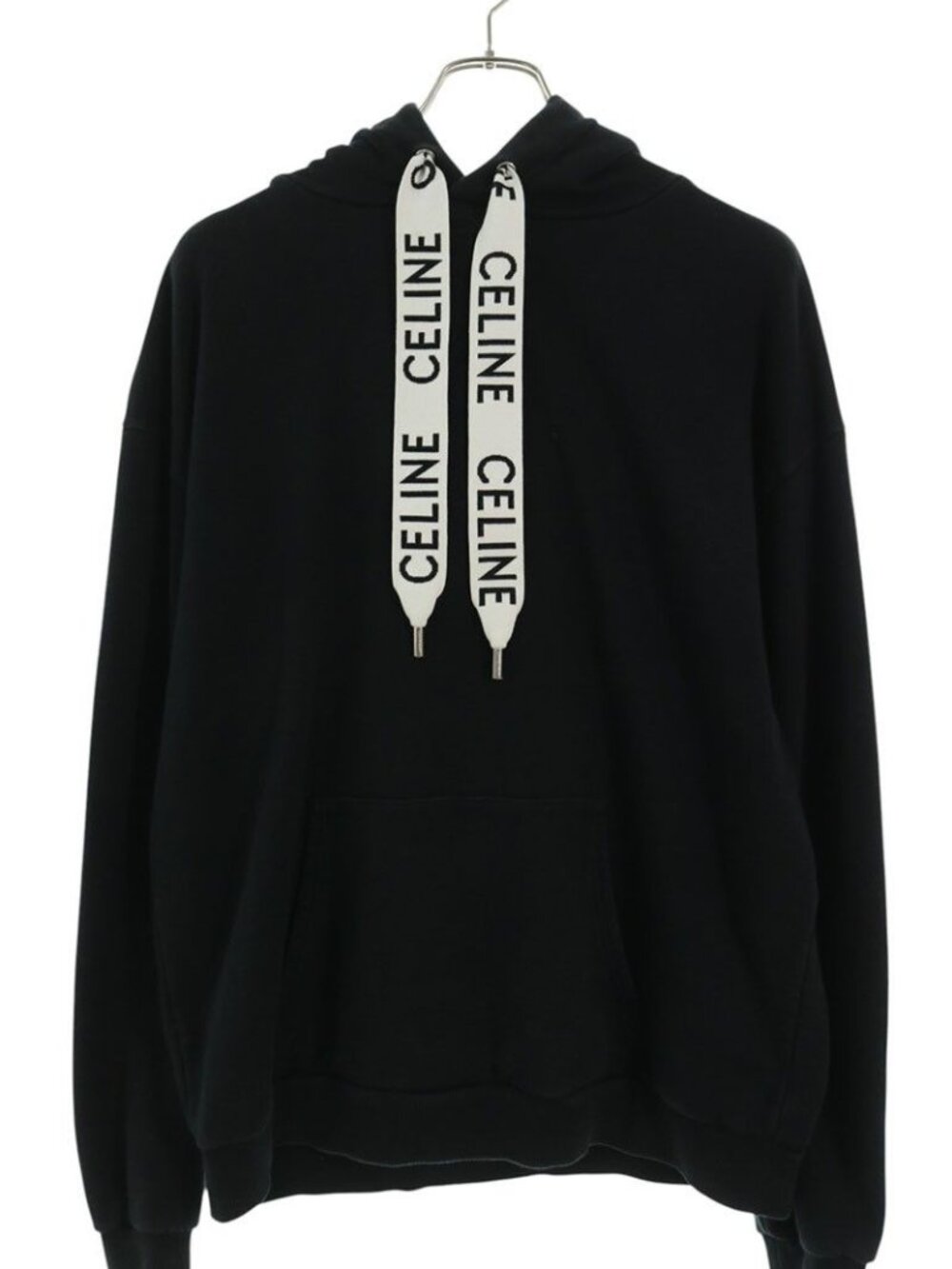 Celine Logo Drawstring Pullover Hoodie